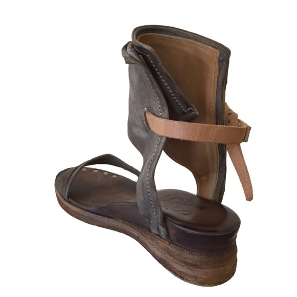 A.S. 98 BOWERY wrap ankle cuff buckle strappy gladiator sandals sz 39 (8.5) - Picture 5 of 11